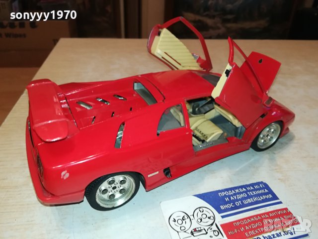 LAMBORGHINI DIABLO BURAGO 1/18-MADE IN ITALY-METAL ВНОС GERMANY 2910230942, снимка 2 - Колекции - 42764166