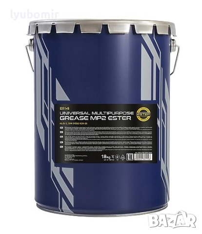 Многофункционална литиева зелена грес MANNOL Multipurpose Grease MP2 Ester, 18кг
