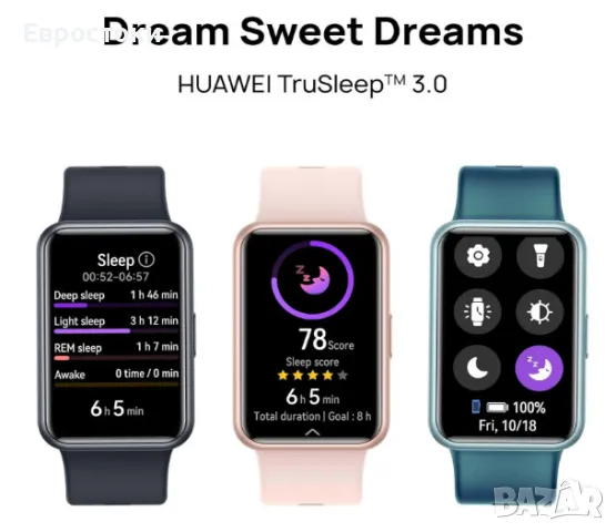 Смарт часовник Huawei - Watch Fit Special Edition, смарт гривна, 1.64'' AMOLED дисплей, цвят: розов , снимка 2 - Смарт гривни - 47780758