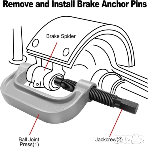 Скоба и втулки за монтаж и демонтаж на лагери и шарнири 9 части (малък), снимка 4 - Аксесоари и консумативи - 51497412