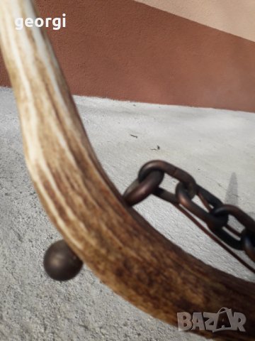 Баварски полилей от еленов рог уникат, снимка 10 - Полилеи - 31342723