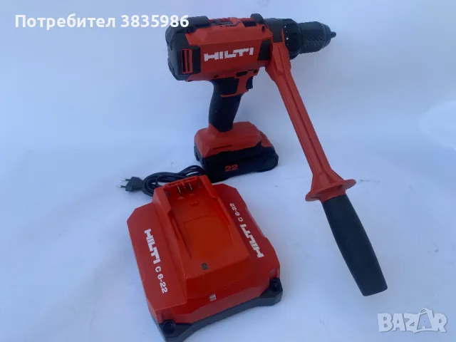 Безкабелен винтоверт +дръжка Hilti SF10 W-22 Топ състояние., снимка 2 - Бормашини - 47868246