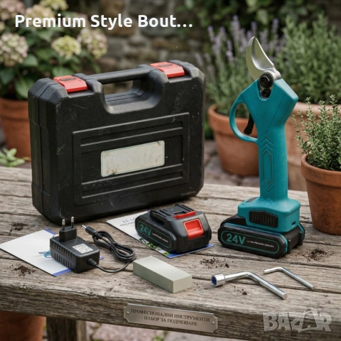Акумулаторна безчеткова ножица в комплект с 2 батерии и куфар - компактна и прецизна