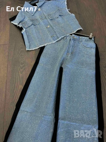 ТОП ПРЕДЛОЖЕНИЕ! #Страхотен #деним #сет 😍 Универсален размер 60€🩷 Доставка 3 дни, снимка 4 - Спортни екипи - 53147900