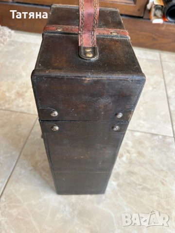 Дървена кутия за вино, ракия, снимка 2 - Декорация за дома - 54163766