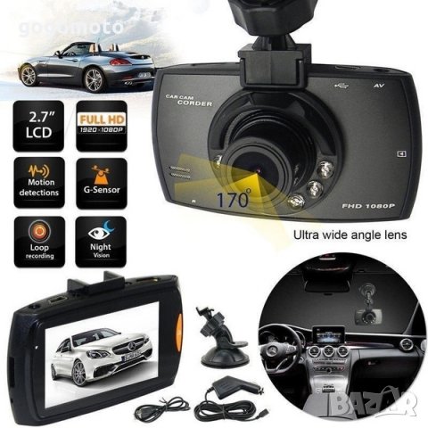 Нов SUPER HD 2.7 инчов DVR камера видео записващо, G - сензор, камера за нощно виждане, снимка 3 - Аксесоари и консумативи - 29249368