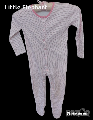 Цяла пижамка ромпърче за 18-24 мес мом точкови ромбоиди,Англия/нова