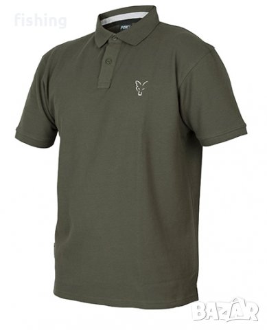 Тениска с яка Fox Collection Green Silver Polo Shirt