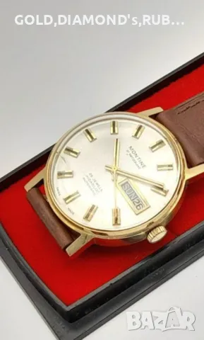 Златен часовник Montine (Швейцария), снимка 2 - Мъжки - 47911728