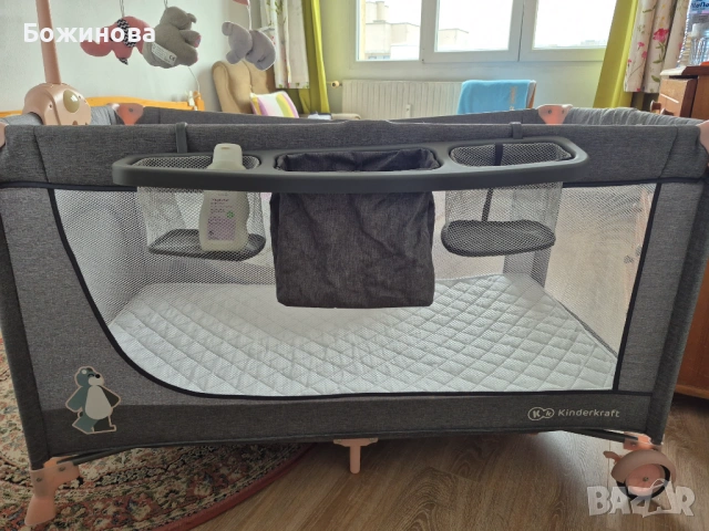 Детска кошара Kindercraft преносима, с матрак, снимка 8 - Бебешки легла и матраци - 54167729