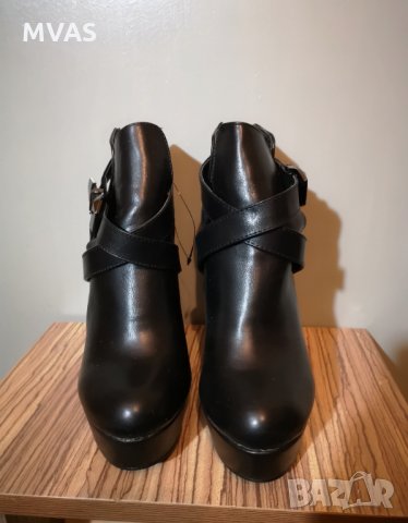 Нови - 35% дамски черни боти на ток 37 номер, снимка 7 - Дамски боти - 30560171