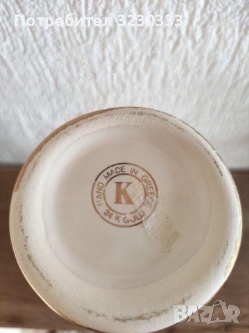 Порцеланова ваза 24 карата Гърция нова, снимка 4 - Антикварни и старинни предмети - 42842649