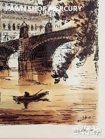 Продавам литография 1/100 Paris, снимка 4 - Картини - 39956254