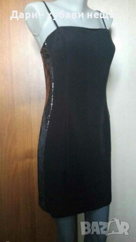 Изискана черна вталена рокля с пайети 🍀 Промоция -10%🍀❤M,M/L❤🍀арт.4362, снимка 2 - Рокли - 37190512
