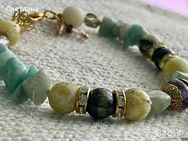 гривна от естествени камъни, снимка 4 - Гривни - 53212148