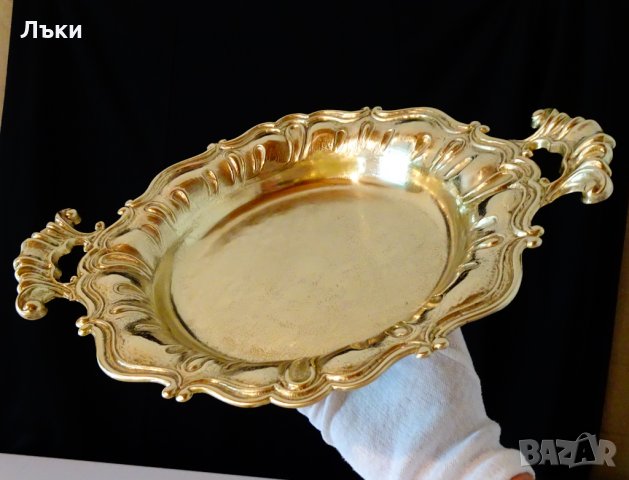 Бронзова фруктиера,плато 1 кг.,барок., снимка 4 - Антикварни и старинни предмети - 29991276