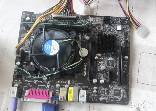 ASRock H81M-GL (Socket 1150) + CPU + 2GB RAM, снимка 3 - Дънни платки - 54190723