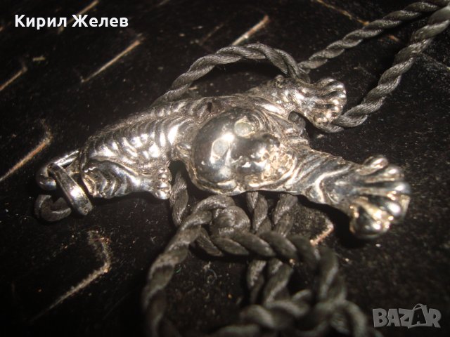 ДЕБНЕЩ ТИГЪР СТОМАНЕН НИКЕЛИРАН АРТ МЕДАЛЬОН с ШНУРЧЕ МНОГО ЕФЕКТЕН 24794, снимка 8 - Колиета, медальони, синджири - 34508414