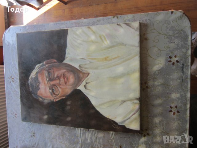 Картина масло върху платно Портрет  подписана , снимка 5 - Картини - 32080060
