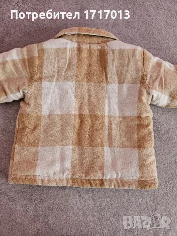 Преходно яке , бежово - бяло яке , карирано - размер 80, снимка 5 - Бебешки якета и елеци - 49449012