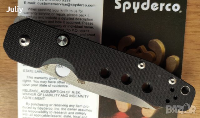 Spyderco C240 Kevin Smock, снимка 15 - Ножове - 39965294