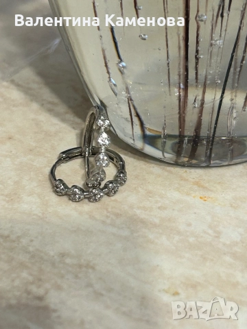 Сребърни обеци(925)  ,нови .Английско закопчаване , снимка 8 - Обеци - 52350380