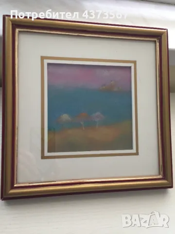 Картина „Очакване“,пастели, художник Райчо Радев , снимка 2 - Картини - 49179981