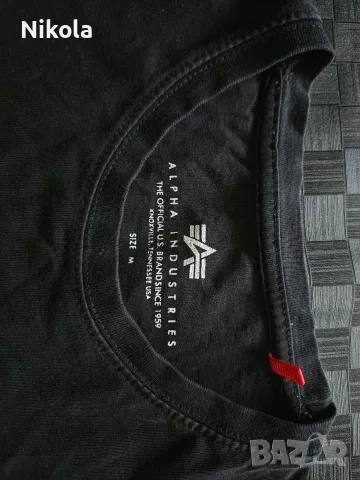 Мъжка тениска Alpha Industries Basic Logo - Размер M / Оригинал, снимка 2 - Тениски - 55995625