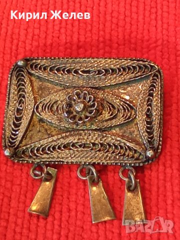 СТАРИННА СРЕБЪРНА РЕТРО БРОШКА ФИЛИГРАННО СРЕБРО ВИСОКА ПРОБА с ГРАНУЛАЦИЯ РЪЧНА ИЗРАБОТКА 25799