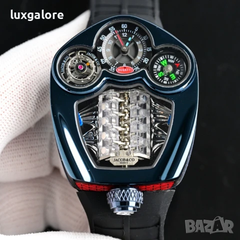 Мъжки часовник Jacob Bugatti Chiron Tourbillon с кварцов механизъм