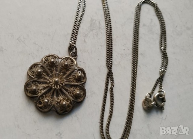 Сребърна висулка, снимка 3 - Колиета, медальони, синджири - 30934554