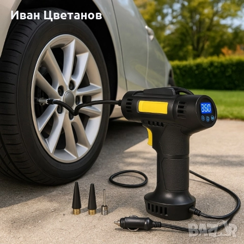 Безжичен дигитален компресор за автомобил 