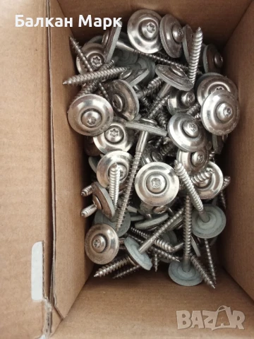 Шпенглерови Винтове за ламарина 4.5×55 мм–неръжд. стомана A2 с уплътнителна шайба (100 бр.), снимка 3 - Железария - 51130109