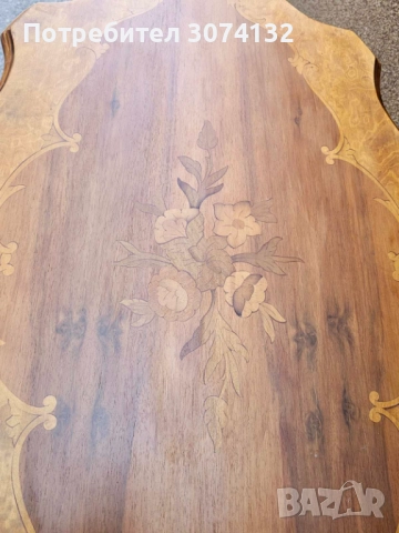 Масичка с интарзия, снимка 3 - Маси - 51395977