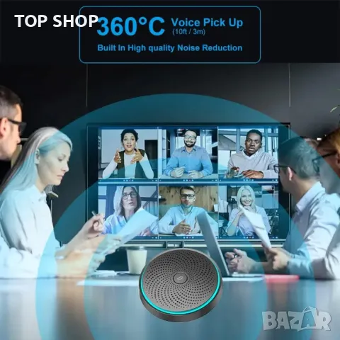 Конферентен USB микрофон, ANSTEN OSM09, снимка 4 - Микрофони - 48485691