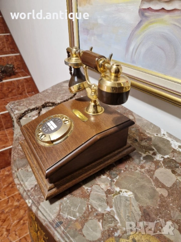 Прекрасен антикварен френски дървен телефон Lyon, снимка 8 - Антикварни и старинни предмети - 53139638
