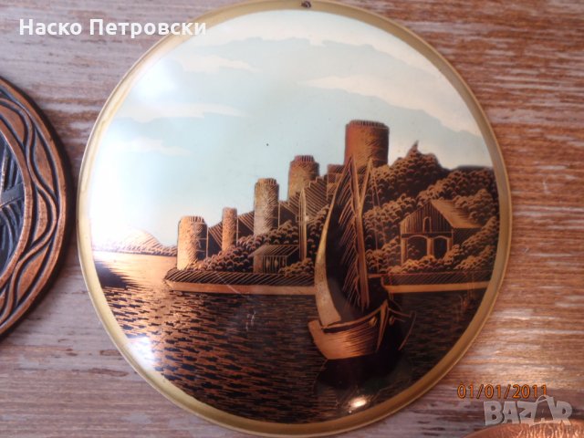 РЕТРО декоративни съдове от ръчно кована чиста мед., снимка 6 - Декорация за дома - 31193981