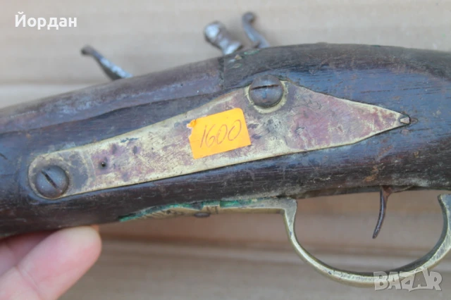 Стар кремъчен пистолет ''тромболон'', снимка 12 - Антикварни и старинни предмети - 51407934