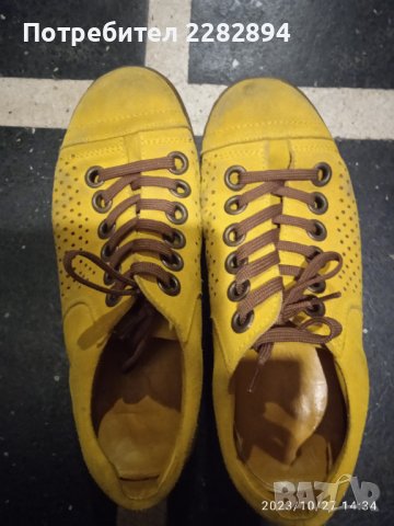 Жълти велурени обувки 39 номер, снимка 1 - Дамски ежедневни обувки - 42744248