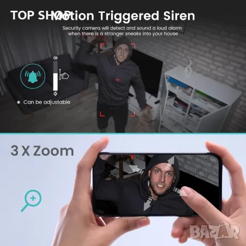 Камера за домашни любимци litokam, Камера за домашна охрана на закрито, снимка 5 - IP камери - 49551799