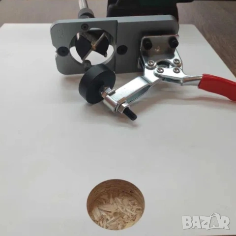  Водач с фрезер и ограничител за пробиване отвори на мебелни панти, снимка 8 - Други инструменти - 47481092