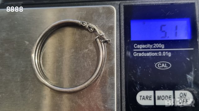 Сребърни обеци 925 класически халки , снимка 5 - Обеци - 44264251