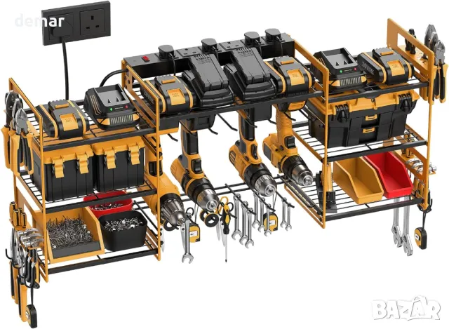 Органайзер за електрически инструменти с разклонител 6 гнезда