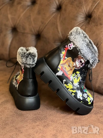 дамски боти с пух , снимка 2 - Дамски боти - 51436869