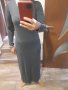 Дълга дамска рокля в цвят графит , снимка 3