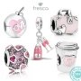 Ликвидация! Колекция талисмани Pink Love Fresca по модел тип Pandora Пандора с печат S925, снимка 1