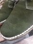 Естествена кожа- каучукова подметка мъжки боти, масленозелени- 43 номер , снимка 7