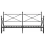 vidaXL Дневна спалня с багажник без матрак Черно 90x200 cm Стомана, снимка 6