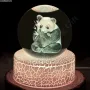 LED Светеща кристална топка/лампа, 3D сензорна-Панда, снимка 3