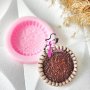 Сладка бисквитка кръгла с поръски силиконов молд форма фондан гипс декор, снимка 2